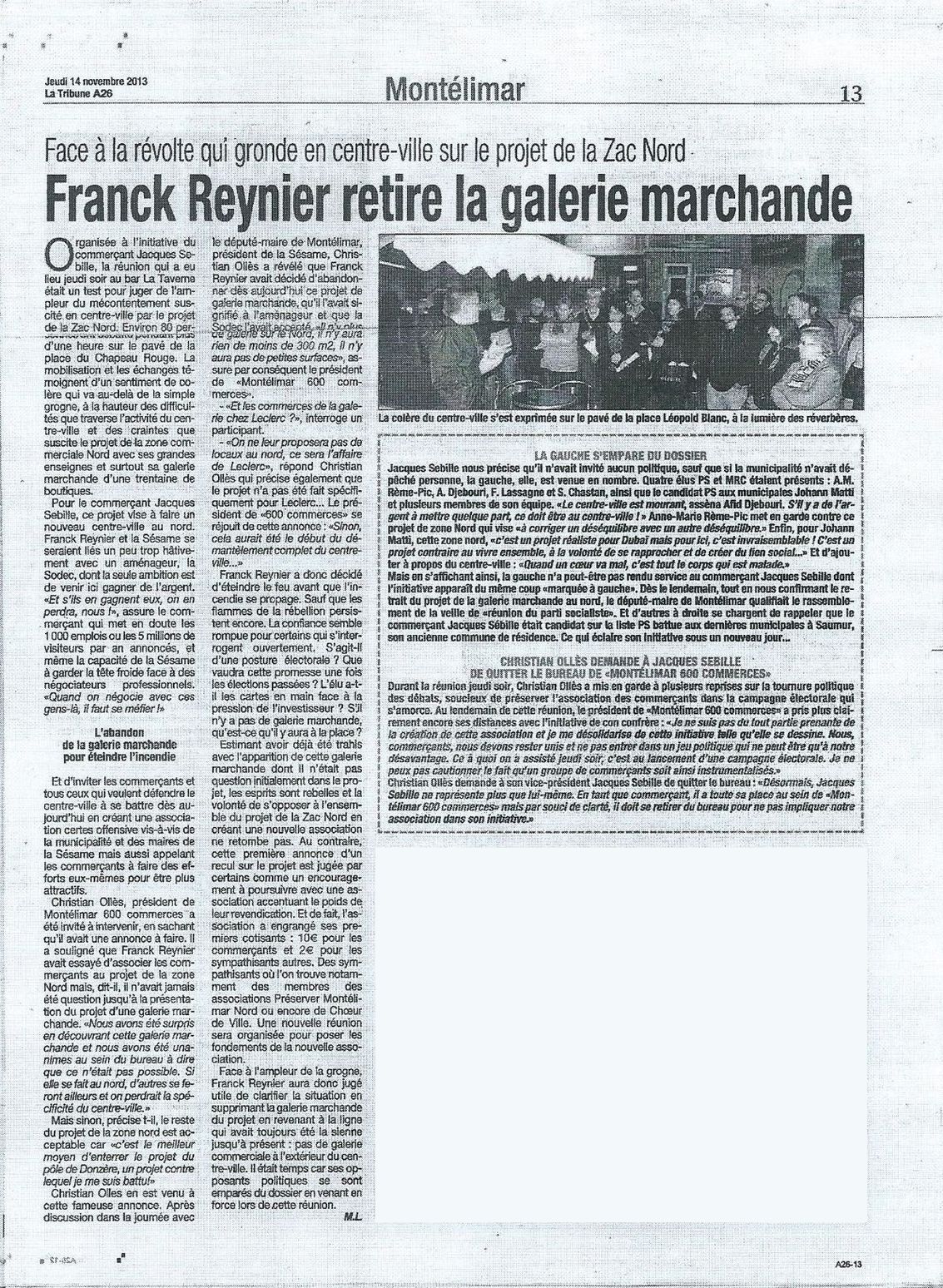 La tribune du 131125